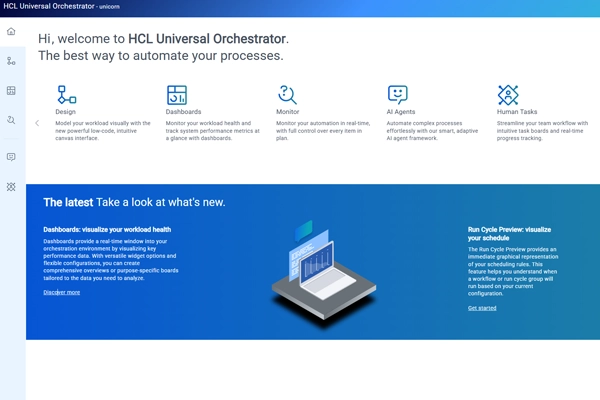 Geschäftsprozesse mit HCL Universal Orchestrator verbinden